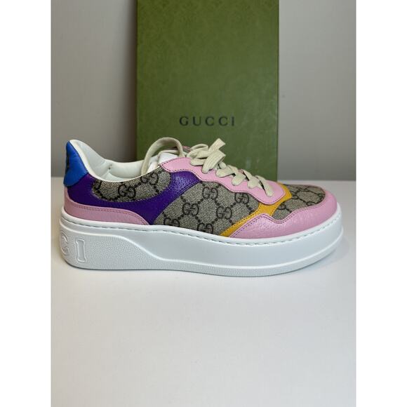 Authentic Gucci Supreme GG Sneaker Brown Light Pink Women EU 40.5 (US 10.5) - Picture 1 of 7